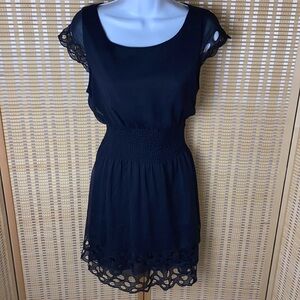 🔶Bar III / Dark Blue  Smocked Waist Mini Dress Size Medium